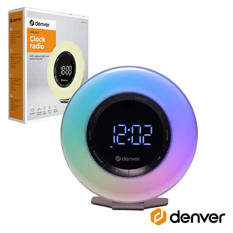 Relógio Despertador FM Digital COM Luz Presença DENVER
