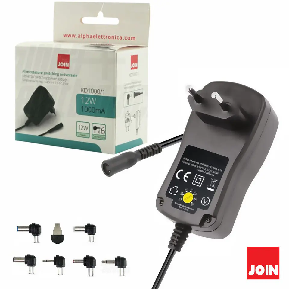 Alimentador Universal 3-12V 1A 12W JOIN 1
