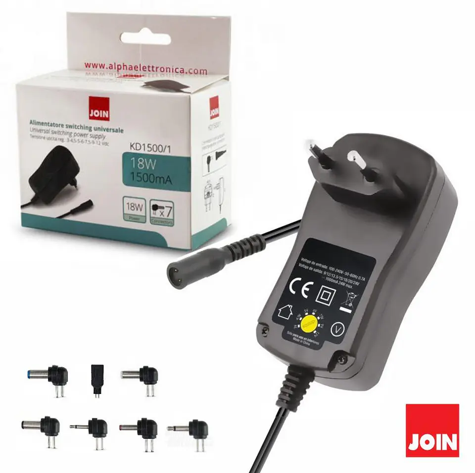 ALIMENTADOR UNIVERSAL 3-12V 1.5A 18W JOIN 1