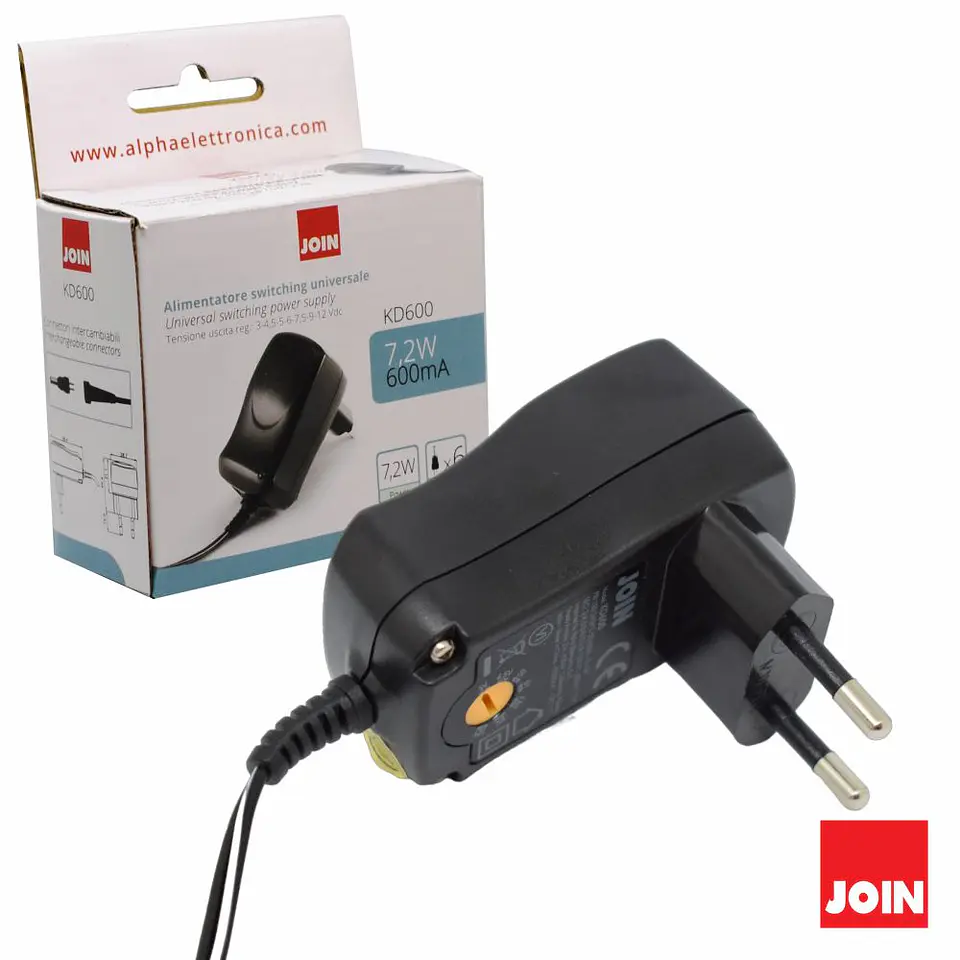 ALIMENTADOR UNIVERSAL COMUTADO 3-12V 600MA JOIN 1