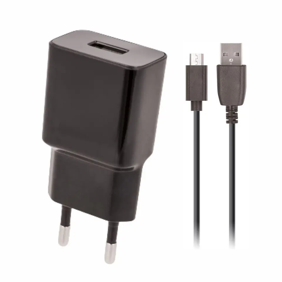 Alimentador Comutado USB 1A + Cabo MicroUSB 1