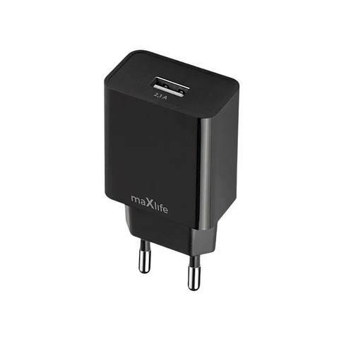 Alimentador Comutado USB-A 5V 2.1A Preto MAXLIFE