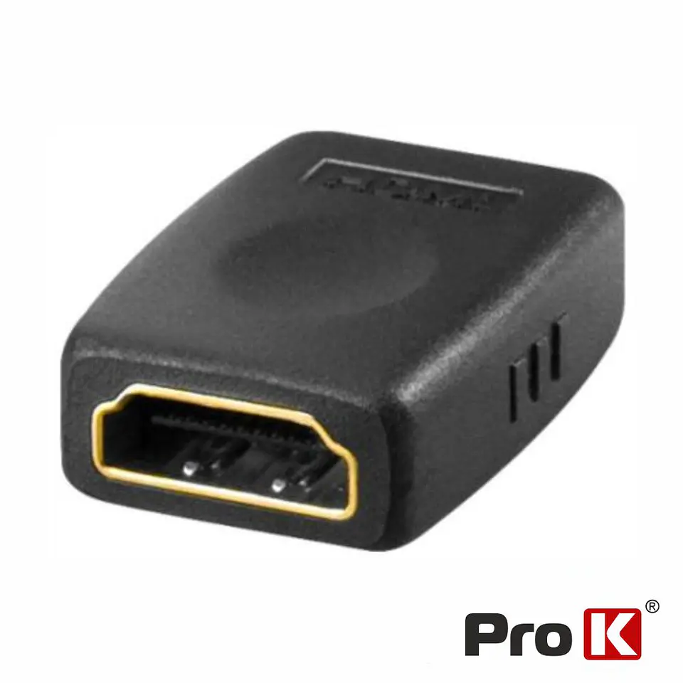 Ficha Adaptadora HDMI Fêmea / Fêmea Dourada PROK 1