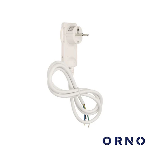 Ficha Schuko Macho COM Terra Anel Extração COM Cabo Branco