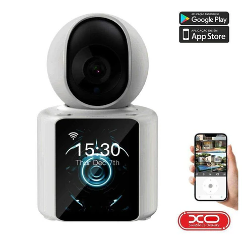 Câmara VigiLância IP COM Display 1080p WiFi XO