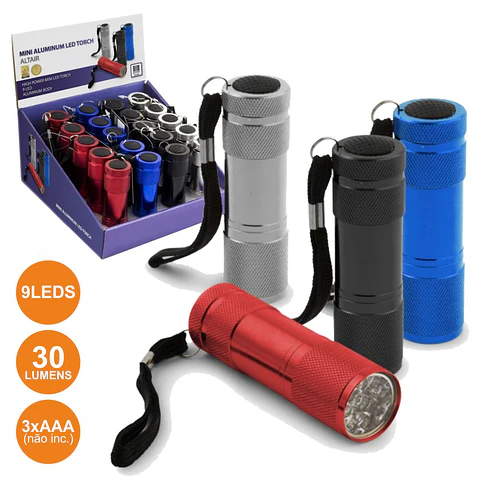 EXPOSITOR 20 LANTERNAS COM 9 LEDS ALUMÍNIO
