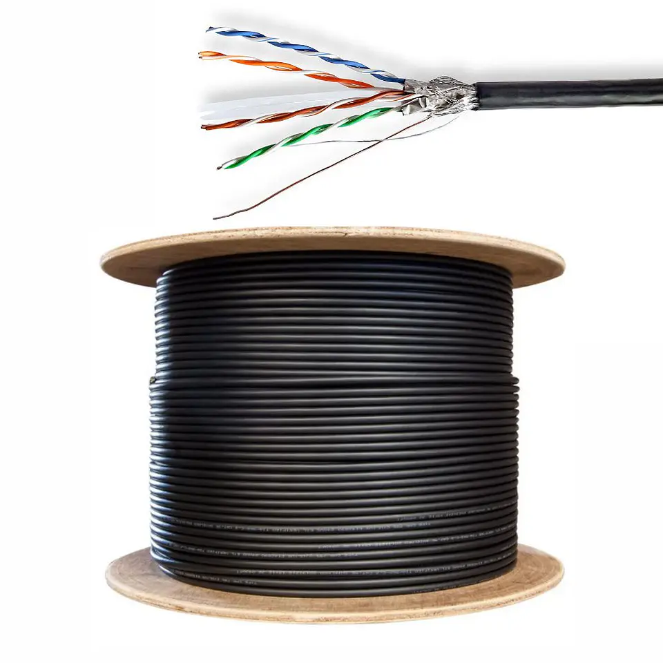 Cabo FTP CAT6 4x2xaWg23 Rígido 305m Preto 1