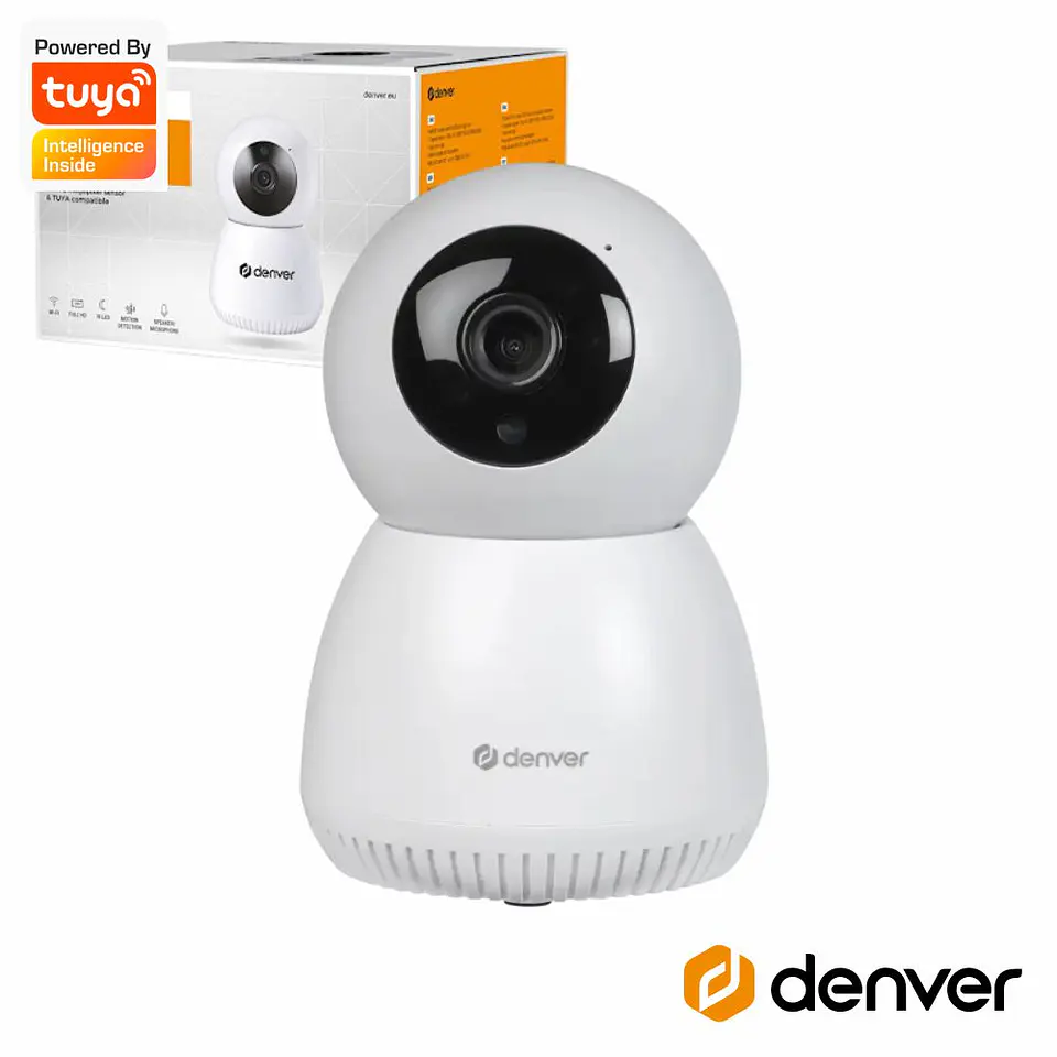 Câmara IP 2MP COM WiFi HD PAN/TILT Tuya DENVER 1