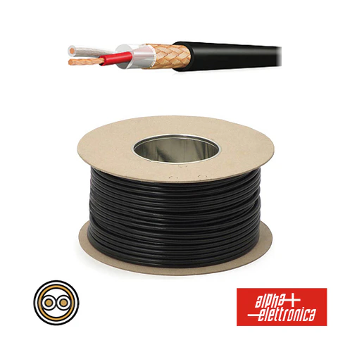 CABO ELETRONICA 2 CONDUTORES + MALHA 2x0.50 Â°5.3 PRETO