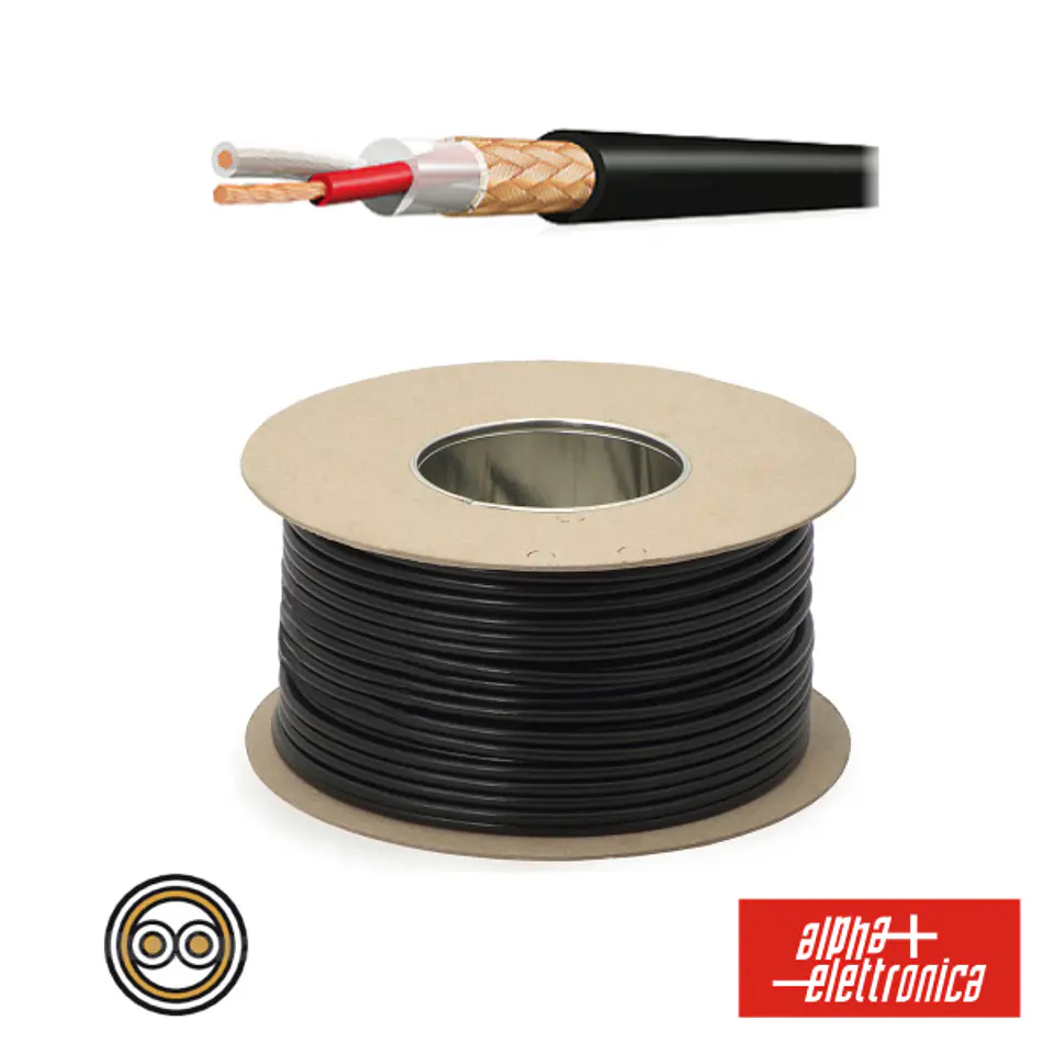 CABO ELETRONICA 2 CONDUTORES + MALHA 2x0.50 Â°5.3 PRETO 1