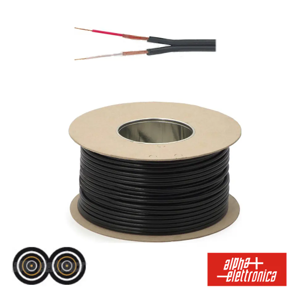 CABO ELETRONICA 2 CONDUTORES + 2 MALHAS 2x0.25 Dim 4x8.2 PRE 1