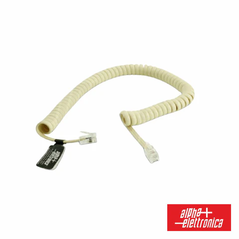 Cabo Telefone 4p4c Espiral Marfim 2.1m