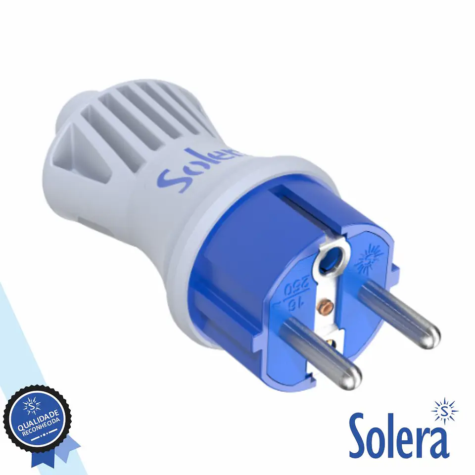 Ficha Schuko Macho 16a/250v IP44 Branco SOLERA 1