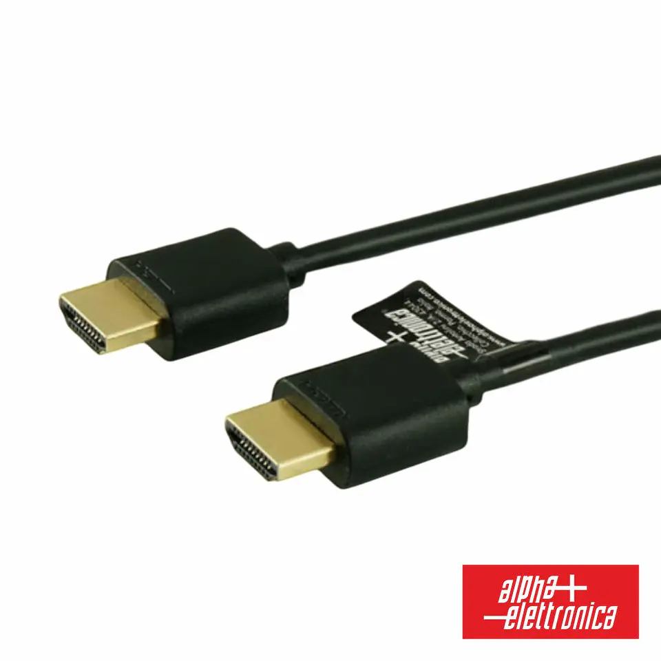 Cabo HDMI Dourado Macho / Macho 4K Preto 1.5m ALPHA 1