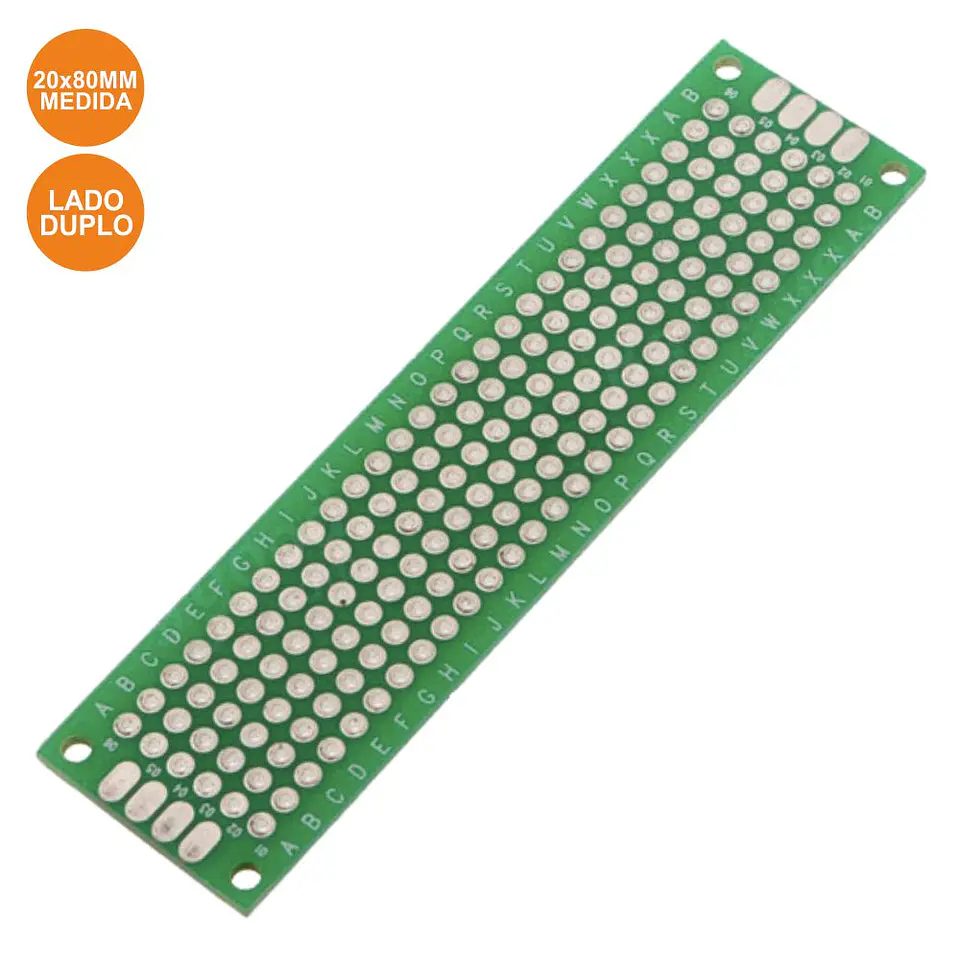 PLACA CIRCUITO IMPRESSO PERFURADA EM PONTOS 20X80MM 1