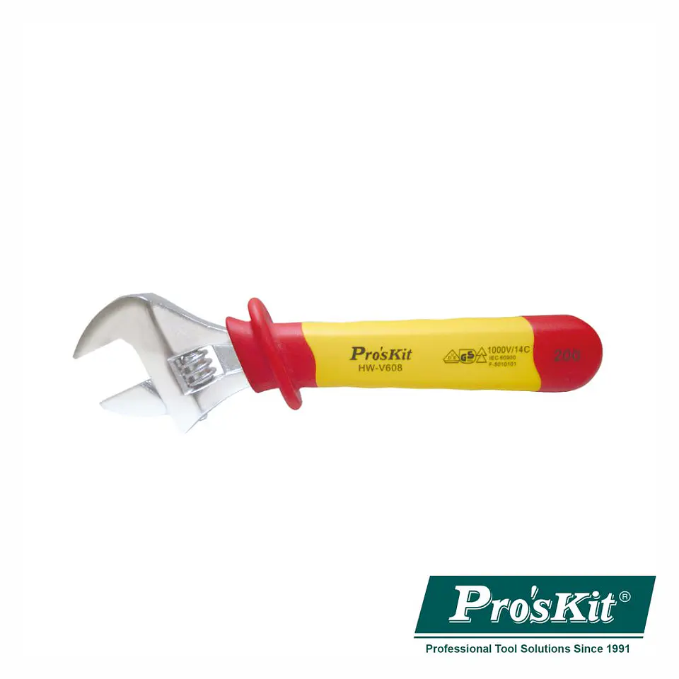 Chave Inglesa Isolada 200mm VDE 1000V PROSKIT 1