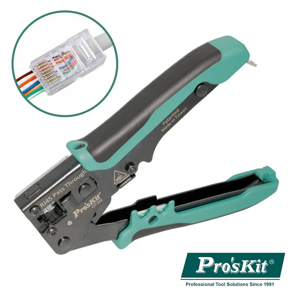 Alicate de Cravar Fichas 8V8COMRJ45 PROSKIT 1