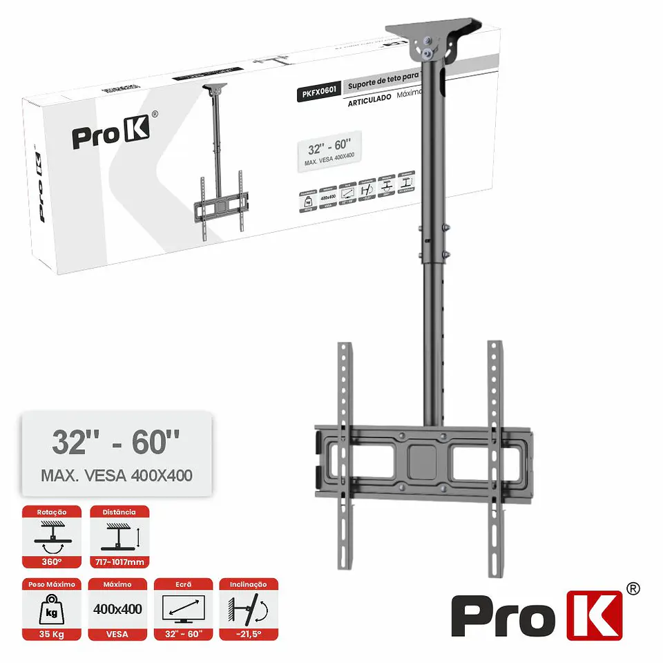 Suporte TV Teto 32-60