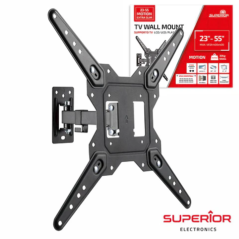 Suporte LCD/LED/Curvo/Plasma 23/55" COM 1 Braço VESA 400/400