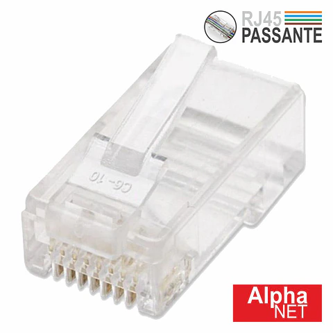FICHA RJ45 MODELAR 8P8C CAT5 PASSANTE