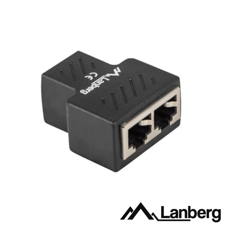 Ficha Adaptadora RJ45 Fêmea p/ 2 RJ45 Fêmea LANBERG 1