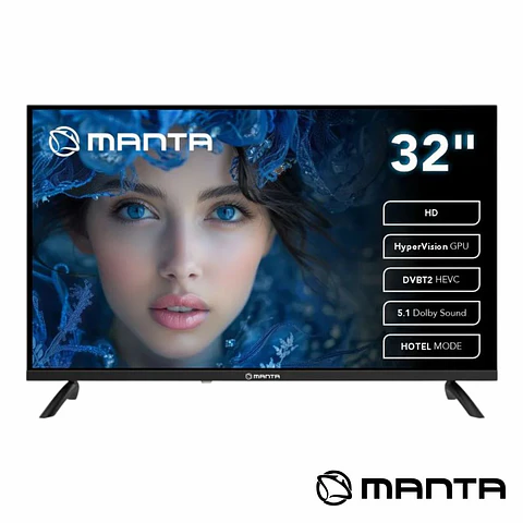 TV LED Frameless 32" HD HDMI DVB-T2/T/C MANTA