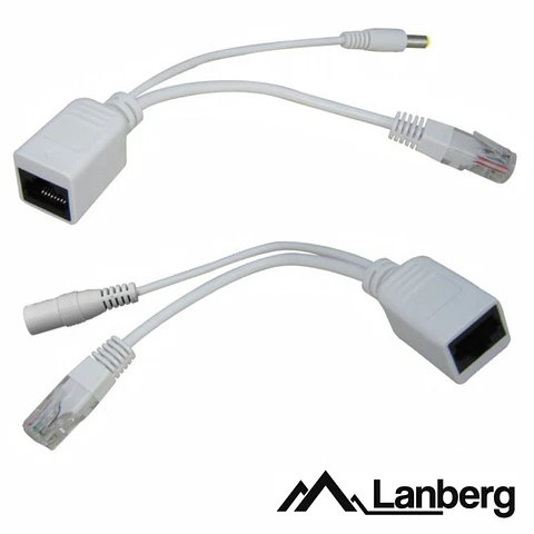 Conjunto Adaptador Poe COM RJ45 E DC LANBERG