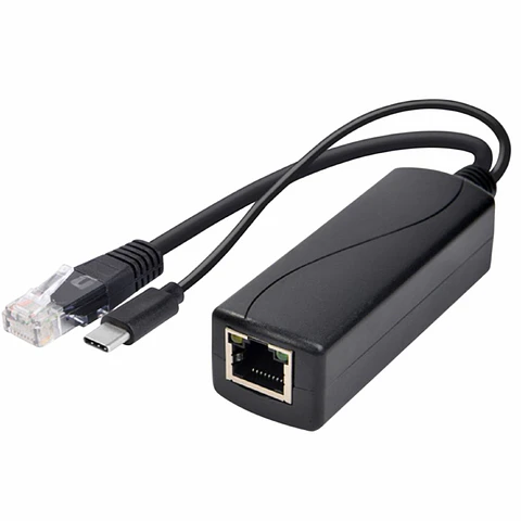 Adaptador Poe COM RJ45 E USB-C