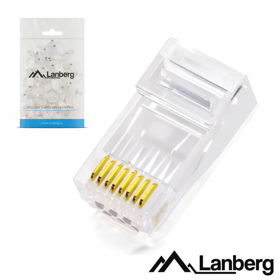 Ficha RJ45 Modular 8p8c CAT5E 100PCS LANBERG 1