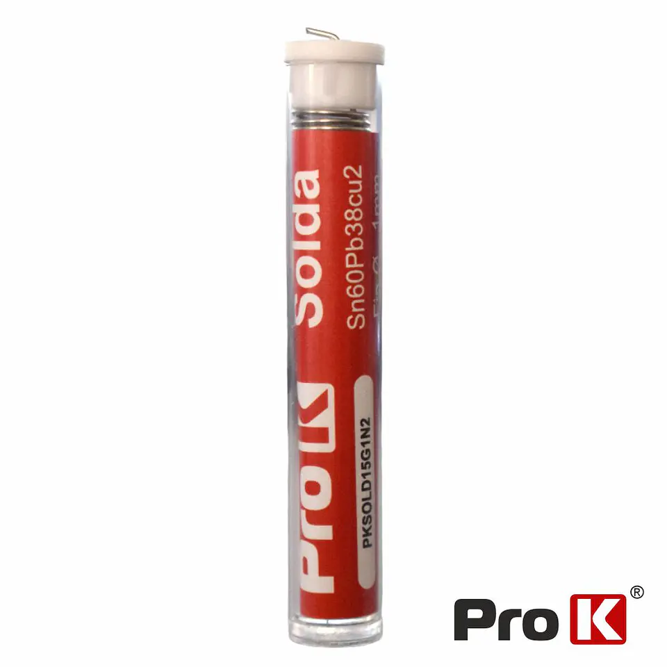 Solda 1mm Sn60Pb38Cu2 15g PROK 1