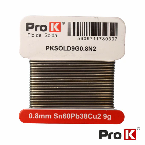 Solda 0.8mm Sn60Pb38Cu2 9g PROK