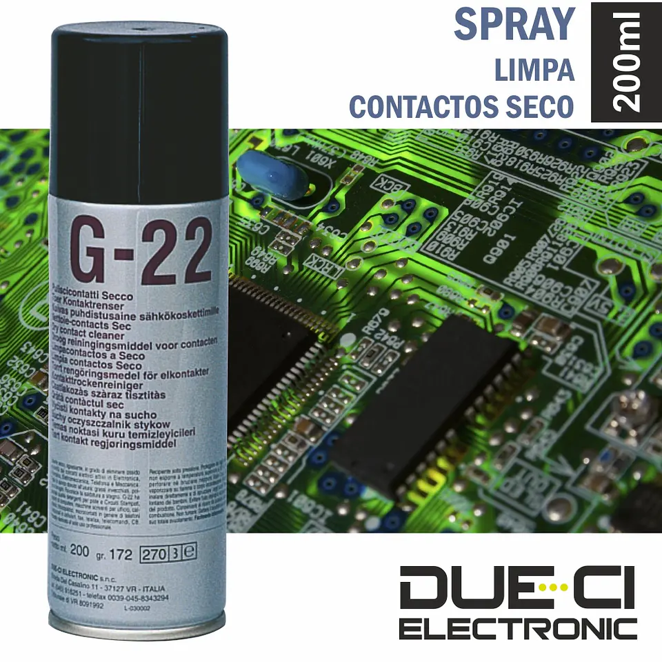 SPRAY DE 200ML LIMPA CONTACTOS SECO DUE-CI 1