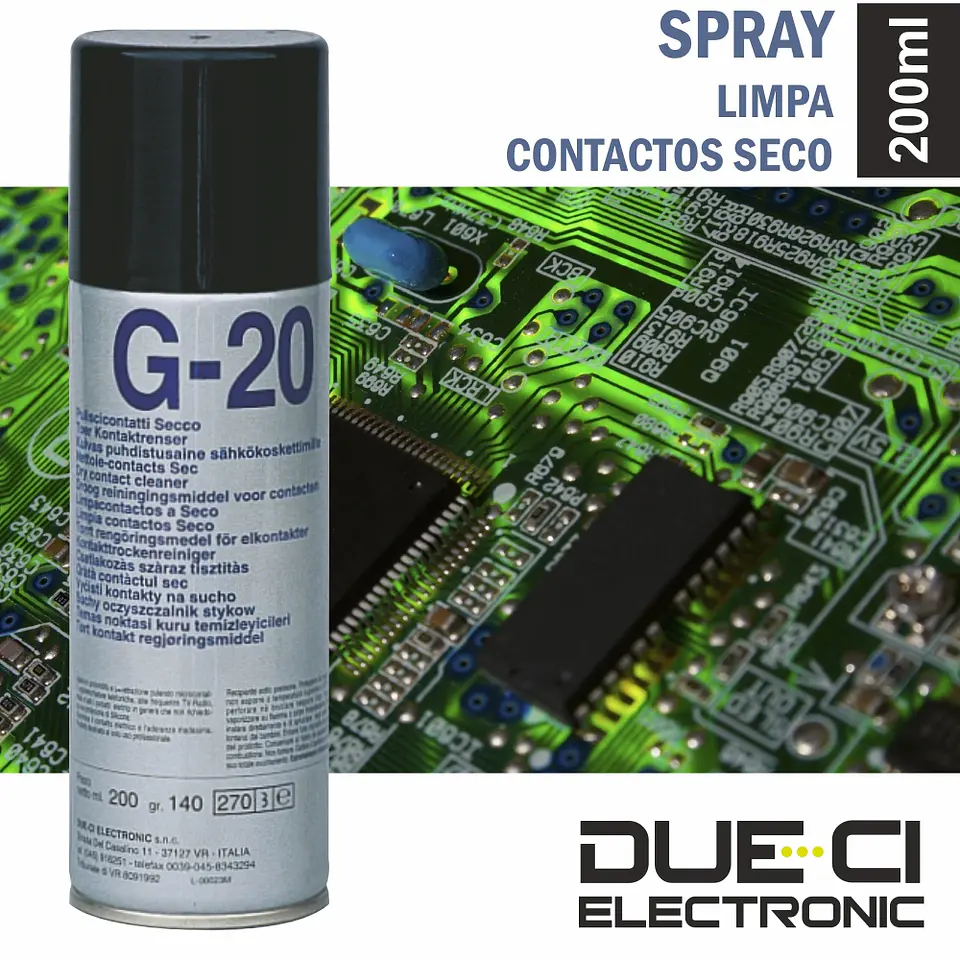 SPRAY DE 200ML LIMPA CONTACTOS SECO DUE-CI 1