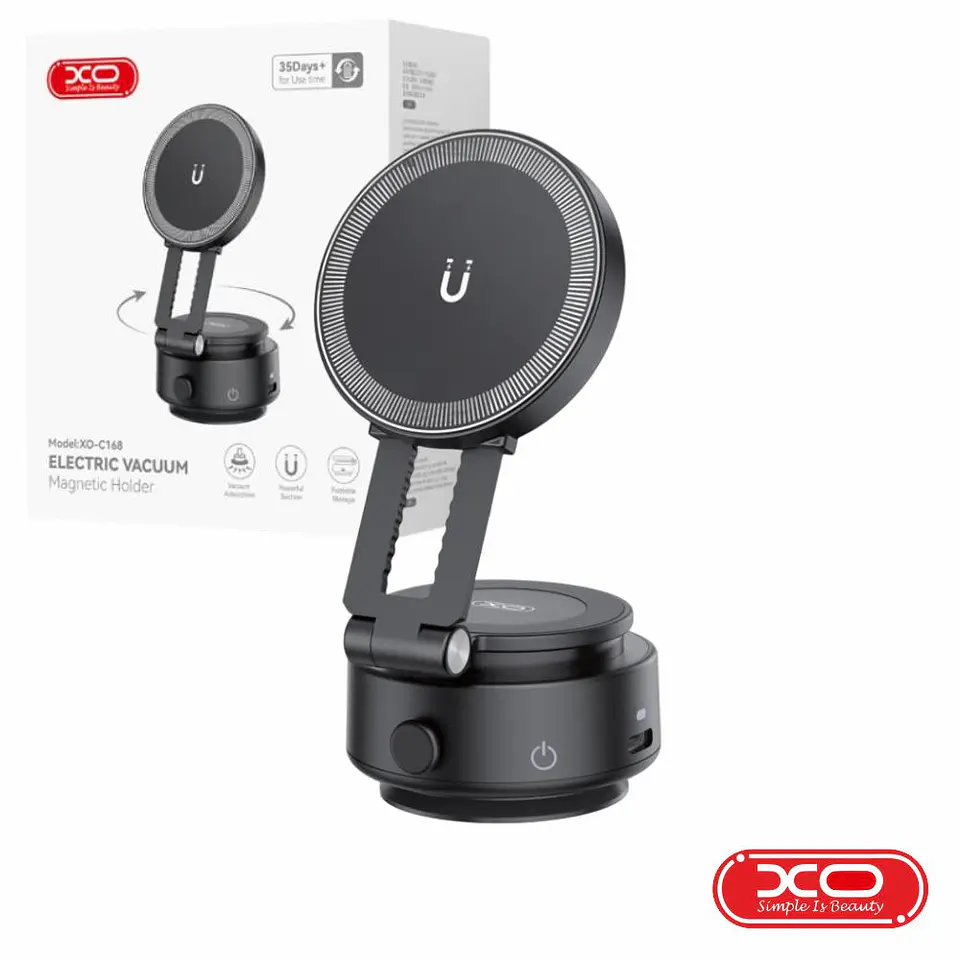 Suporte Universal Motorizado P/ Telemóvel Magnético Preto XO 1