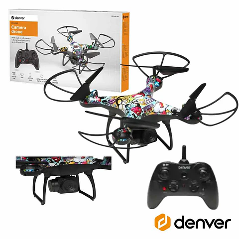 Drone COM Transmissor 2.4ghz 4 Hélices DENVER
