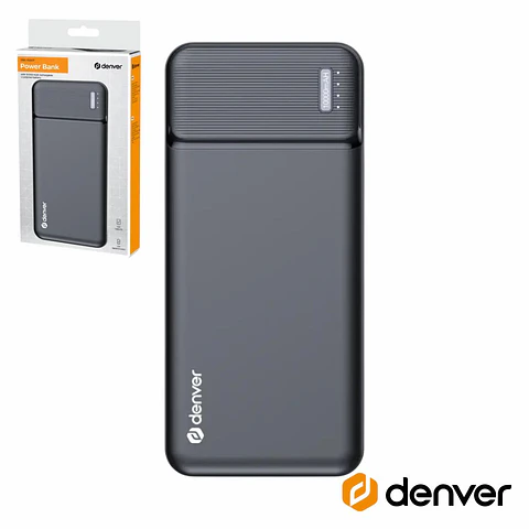 Powerbank 10000mAh COM Ficha Dupla USB-C e M-USB DENVER