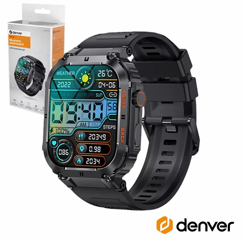 SmartWatch P/ Android iOS Preto DENVER