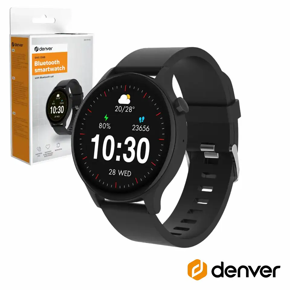 SmartWatch Multifunções P/ Android Ios Preto DENVER 1