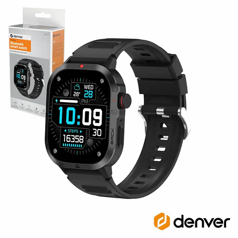 SmartWatch AMOLED 2.04" P/ Android iOS Preto DENVER