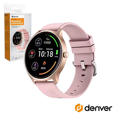 SmartWatch AMOLED P/ Android e iOS Azul IP67 DENVER