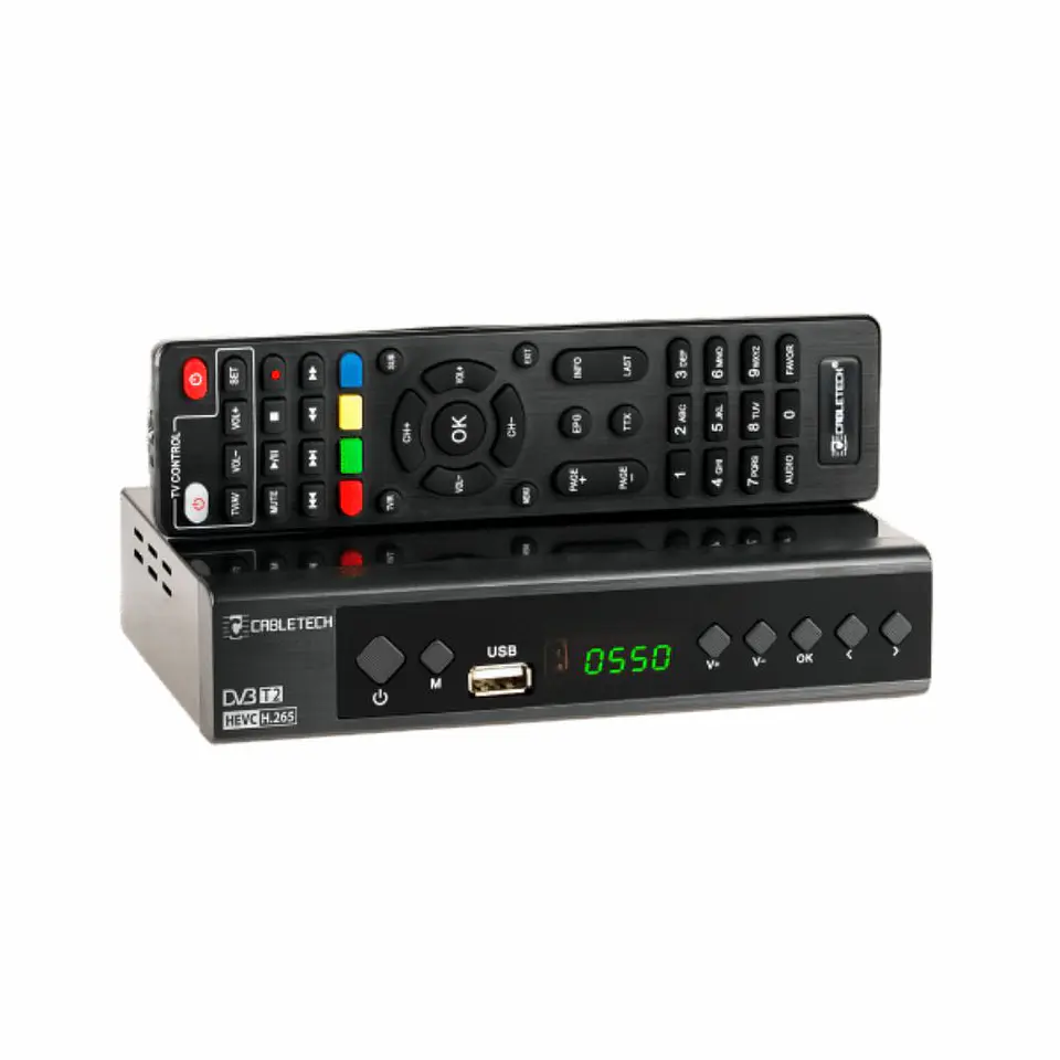 Receptor TDT Full HD 1080p H.265 DVB-T2/DVB-C 1