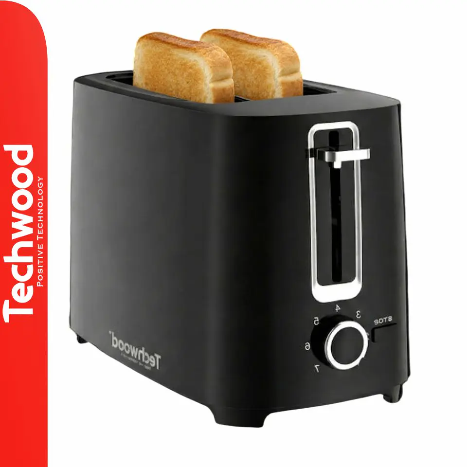 Torradeira 2 Ranhuras 700W Preta TECHWOOD 1