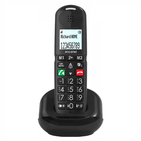Telefone SEM Fios Preto Alcatel