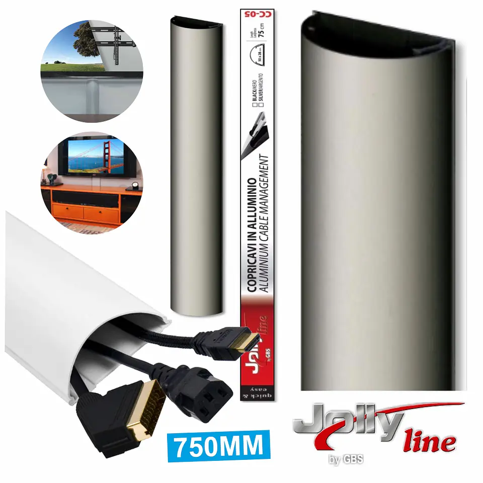 COBERTURA P/ CABOS PAREDE CINZA 75CM JOLLY 1