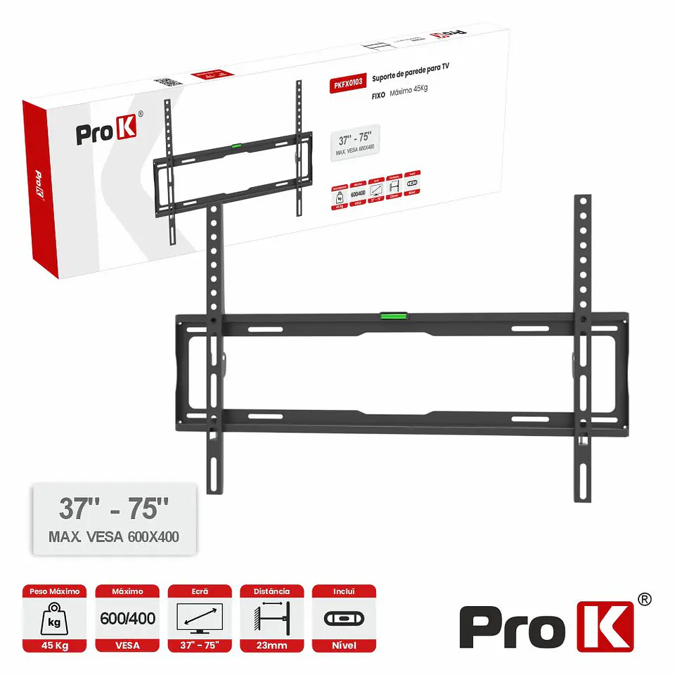 Suporte TV Fixo 37-75