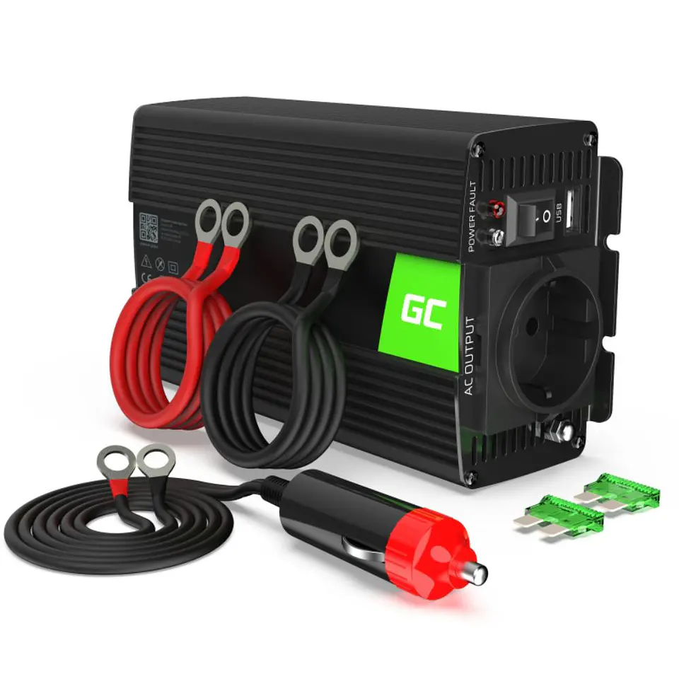 Conversor 12V-230V 500W Onda Pura GREEN CELL 1