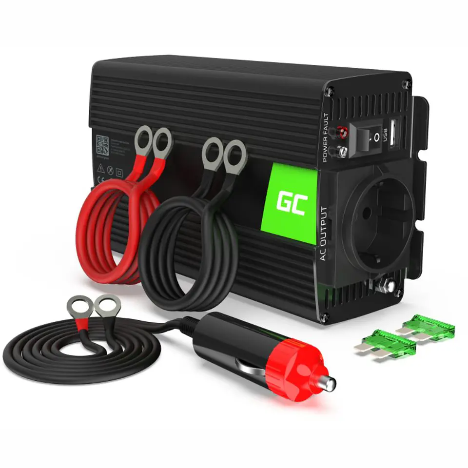 Conversor 24V-230V USB 300W Onda Modificada GREEN CELL 1