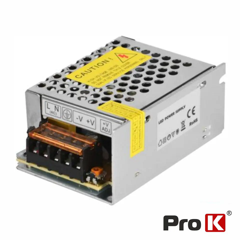 Fonte de Alimentação Industrial 12V 36W 3A PROK 1