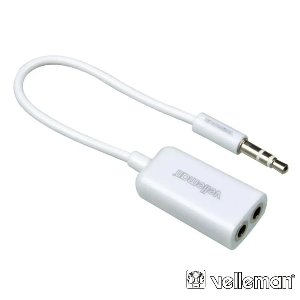 Cabo Adaptador Jack 3.5mm Macho 3P P/ 2 Jack 3.5mm Fêmea 1