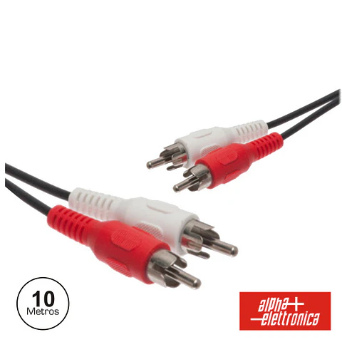 CABO 2-RCA MACHO / 2-RCA MACHO PVC 10M